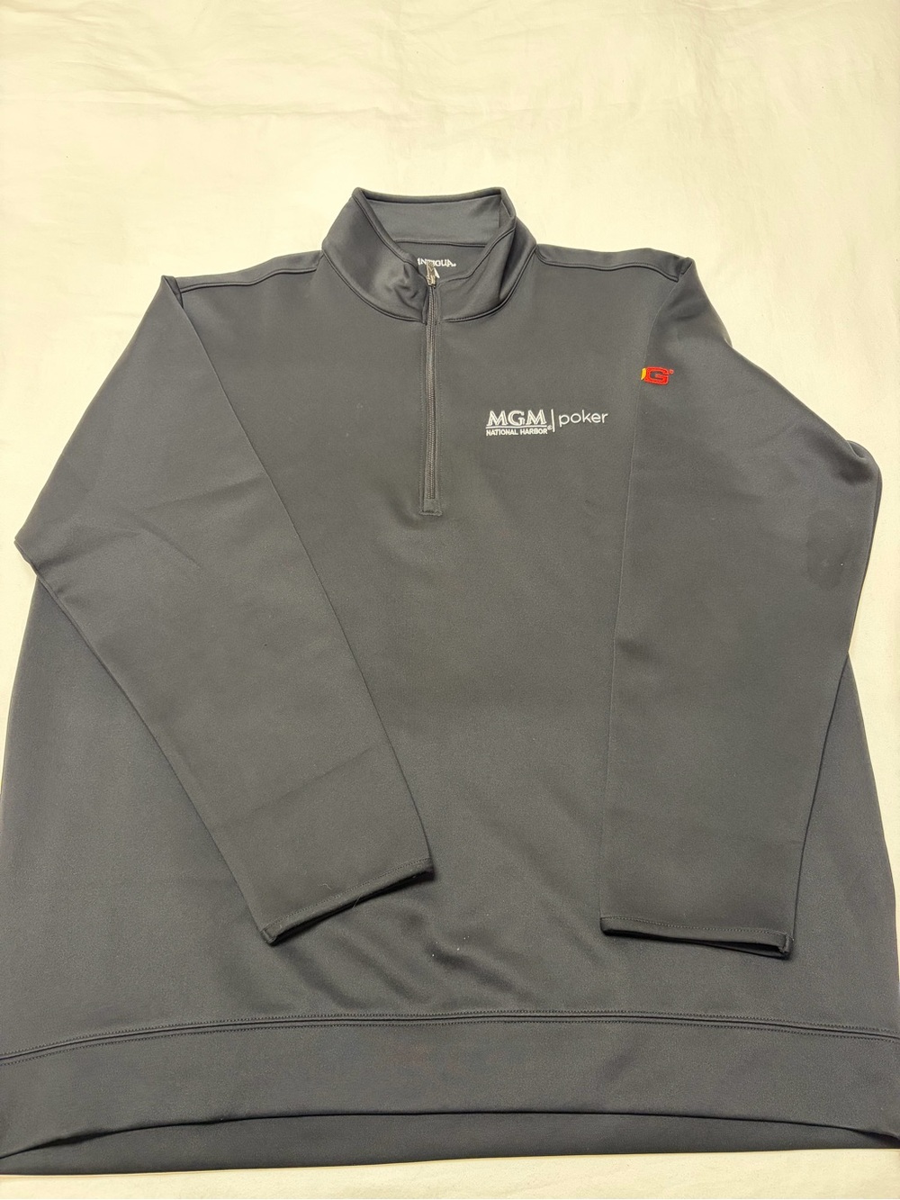 Antigua Black Pullover with White Logo
